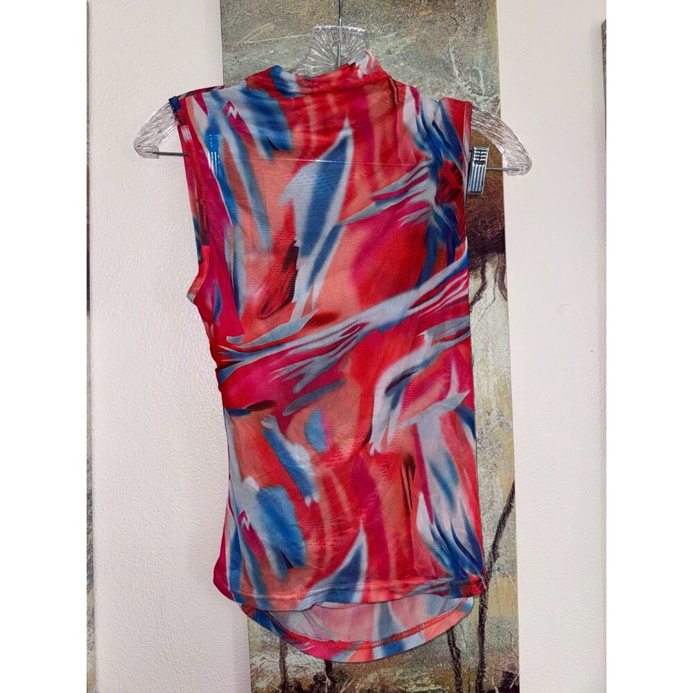 Abstract High Neck Top